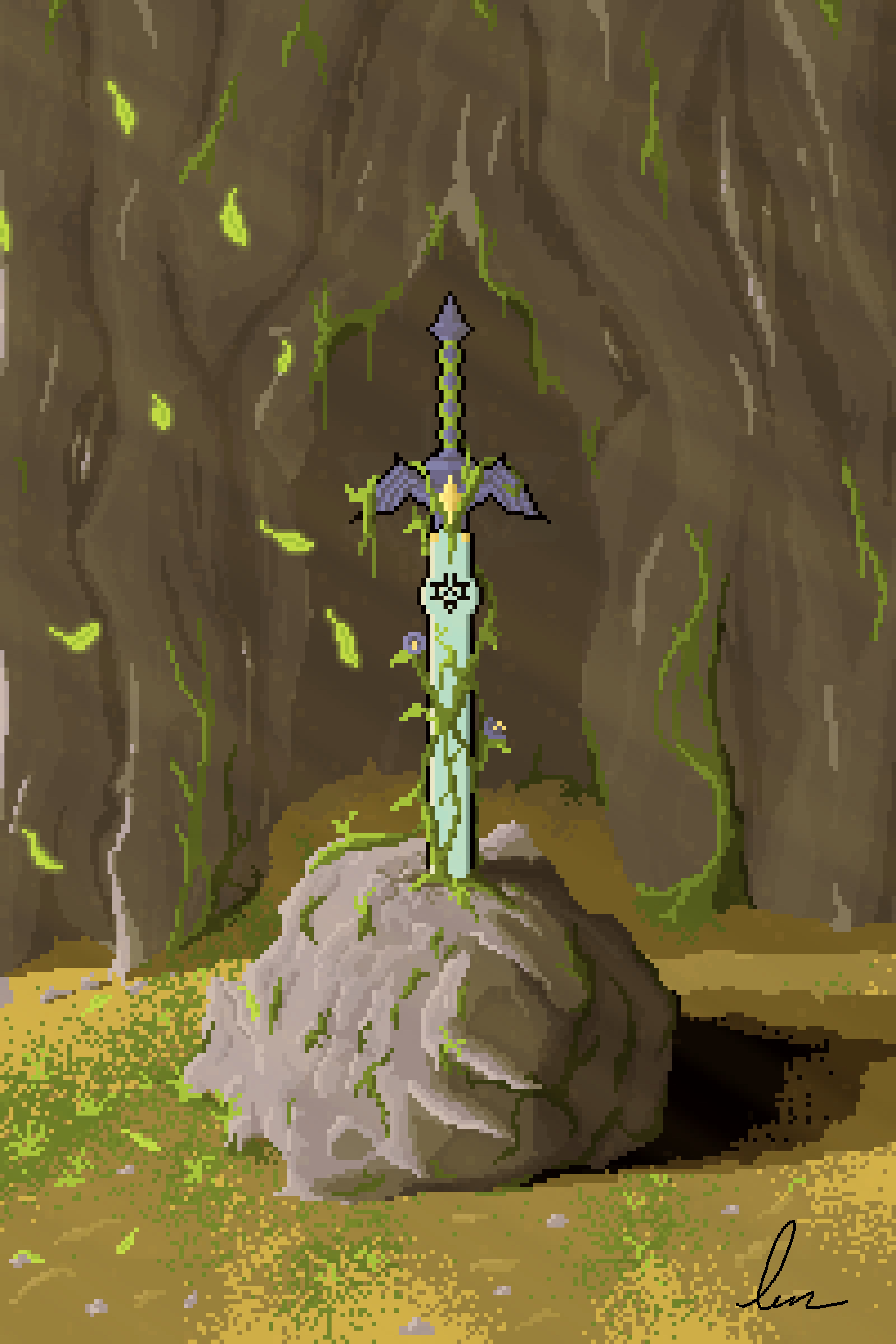 Master Sword in a rock